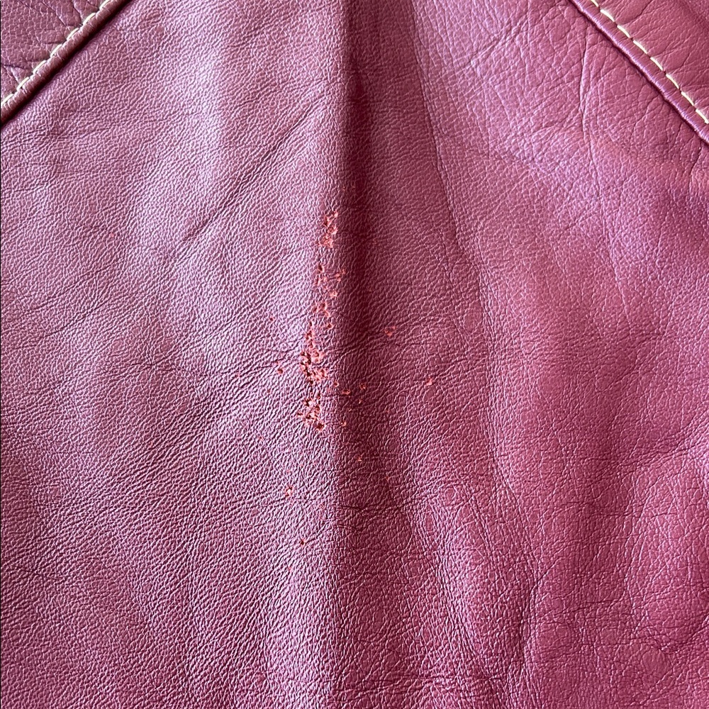 Vintage Burgundy Leather Pants - Picture 3 of 8